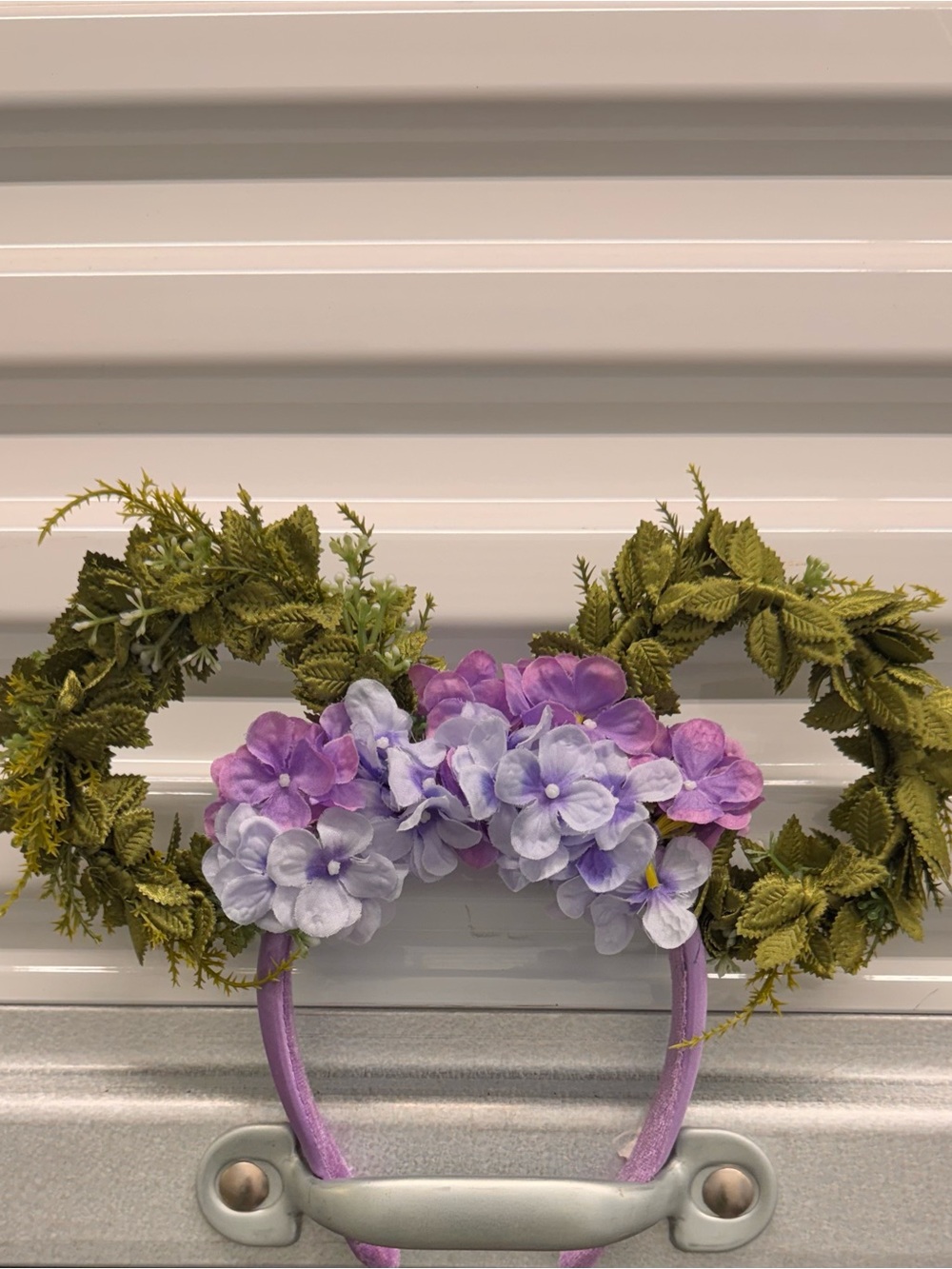 Disney Mickey Ears Purple Floral Headband with Lilac Flowers